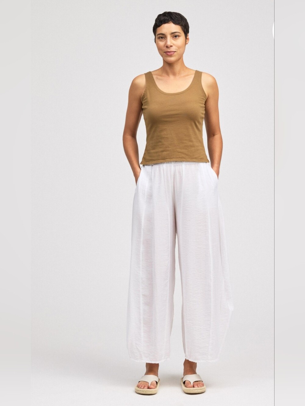 cut loose Pants, Size S, Parachute, Pockets, Lightweight Papaya